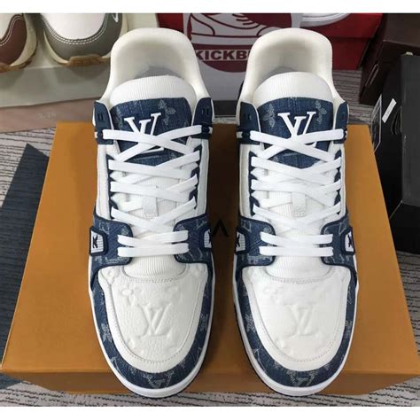 lv sneackers|Lv sneakers blue and white.